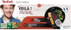 Tefal Unlimited + Induction Hoogwaardig Titanium Koekenpan - 28 Cm -Tefal 1200x521