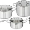 Tefal Virtuoso Pannenset 5 Delig - Hoge Kookpan Ø 22 Cm + Steelpan Ø 16 Cm + Kookpannen Ø 18/20/24 Cm