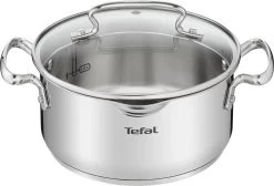 Tefal Duetto+ Pannenset -10 Delig- 5 Pannen - Kookpannenset - Zilver - Afdruipdeksels -Tefal 1200x816