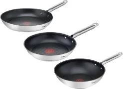 Tefal Ultimum - Pannenset - 3 Stuks | Koekenpan 24cm | Koekenpan 28cm | Wokpan 28cm | INDUCTIE - PFAS-vrij -Tefal 1200x875