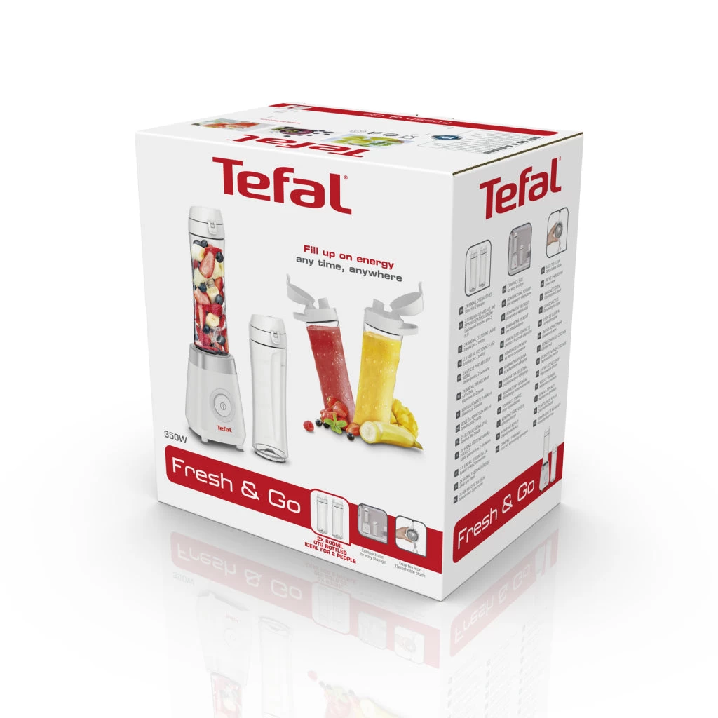 Tefal BL1KJ1 Fresh&Go Blender + 2 Flessen 5 Tefal BL1KJ1 Fresh&Go Blender + 2 Flessen - Afbeelding 5