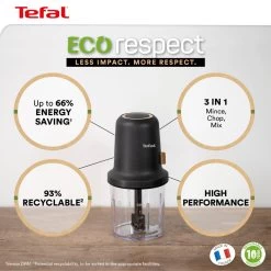 Tefal MQ80E8 Eco Respect Hakmolen 500W Zwart 7 Tefal MQ80E8 Eco Respect Hakmolen 500W Zwart -Tefal 3045380021112 5
