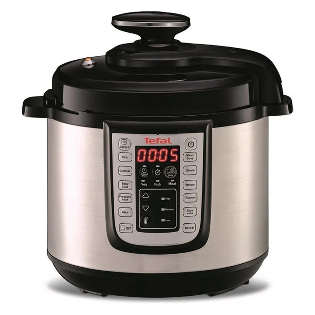 Tefal CY505E All-in-One Slowcooker 6L RVS/Zwart 1 Tefal CY505E All-in-One Slowcooker 6L RVS/Zwart