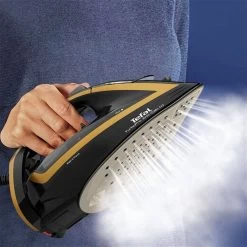 Tefal FV5696 TurboPro Anti-Calc Stoomstrijkijzer Zwart/Goud -Tefal 3121040076439 3