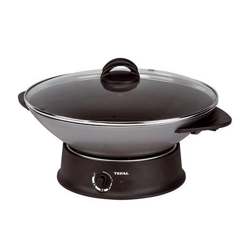 Tefal WO3000 Elektrische Wok Zwart/Zilver 1 Tefal WO3000 Elektrische Wok Zwart/Zilver