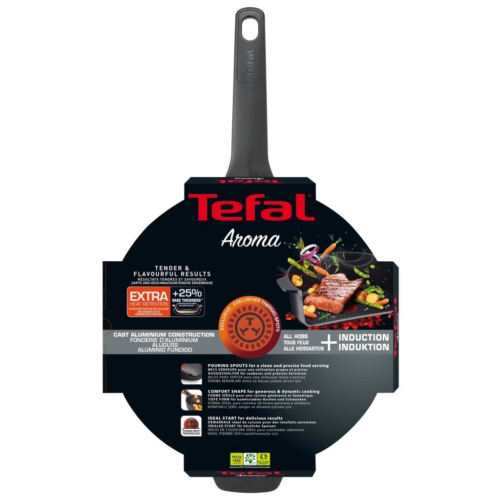 Tefal Aroma Hapjespan 26 Cm Zwart 3 Tefal Aroma Hapjespan 26 Cm Zwart - Afbeelding 3
