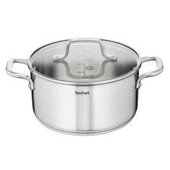 Tefal Virtuoso Kookpan + Glazen Deksel 24 Cm Zilver
