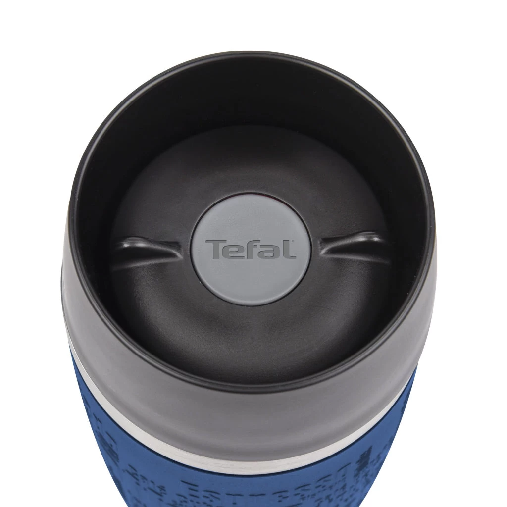Tefal K30821 Travel Mug Isoleerbeker 0.36L RVS/Blauw 2 Tefal K30821 Travel Mug Isoleerbeker 0.36L RVS/Blauw - Afbeelding 2