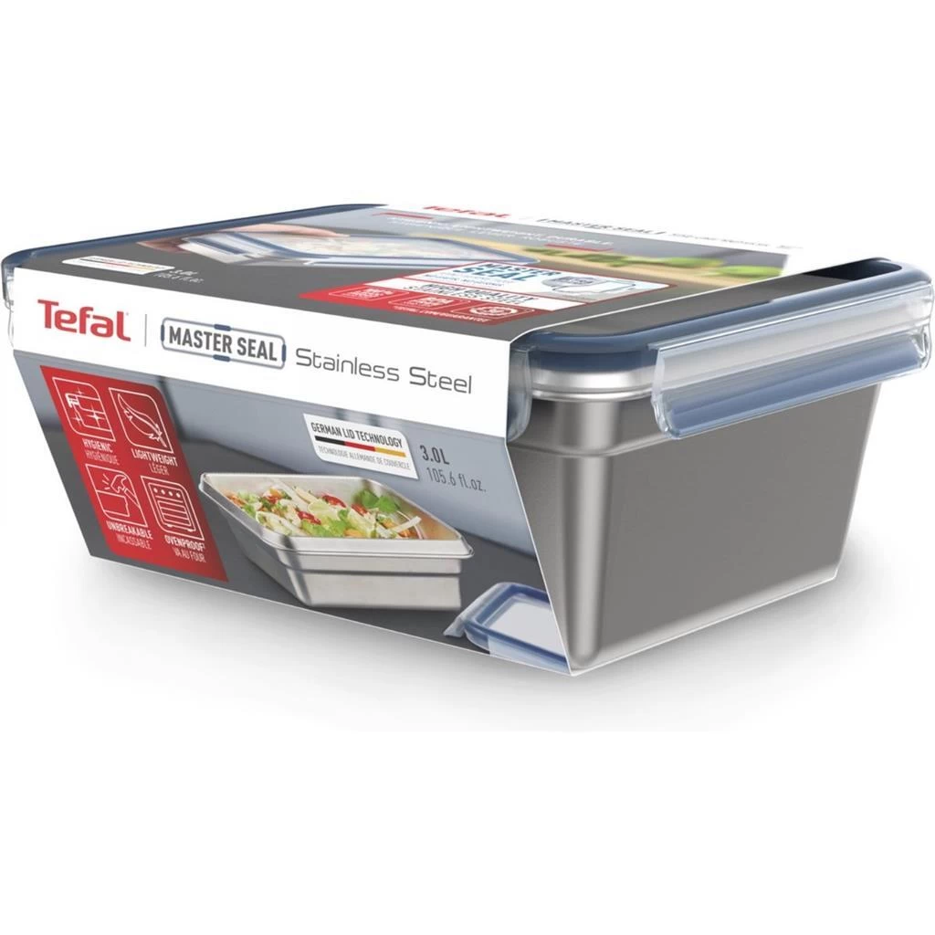 Tefal MasterSeal Vershoudbakje 3L RVS/Blauw 2 Tefal MasterSeal Vershoudbakje 3L RVS/Blauw - Afbeelding 2