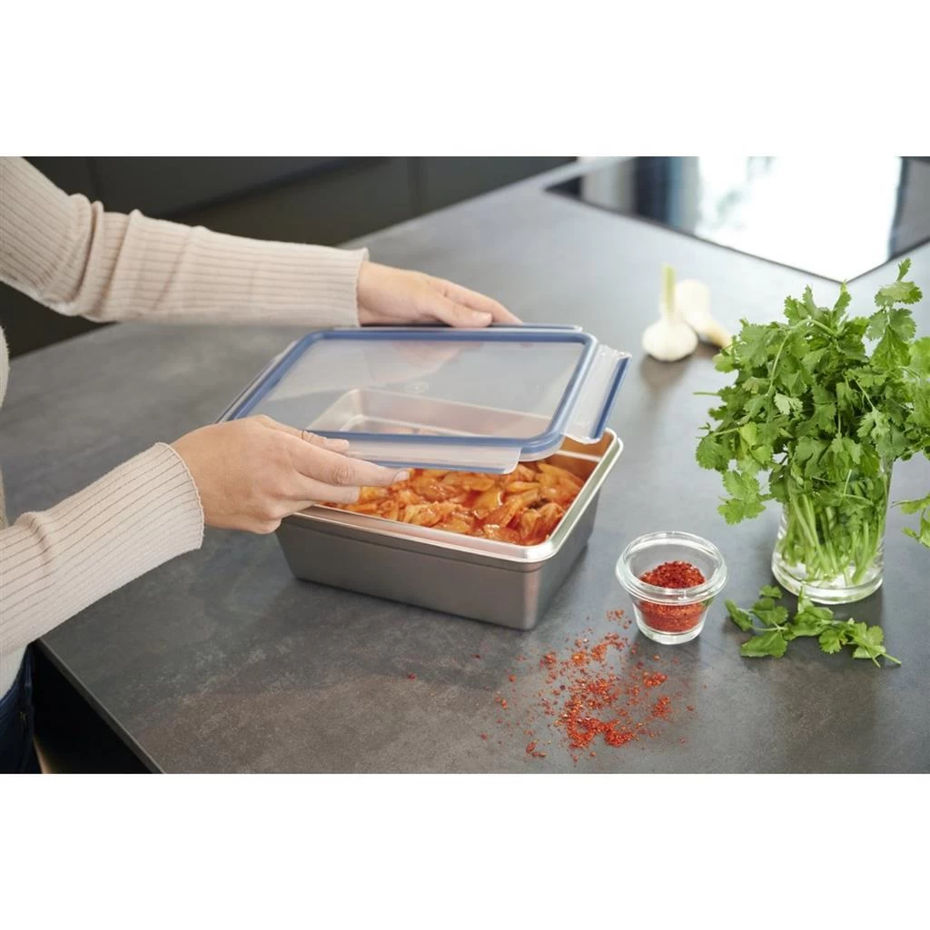 Tefal MasterSeal Vershoudbakje 3L RVS/Blauw 4 Tefal MasterSeal Vershoudbakje 3L RVS/Blauw - Afbeelding 4