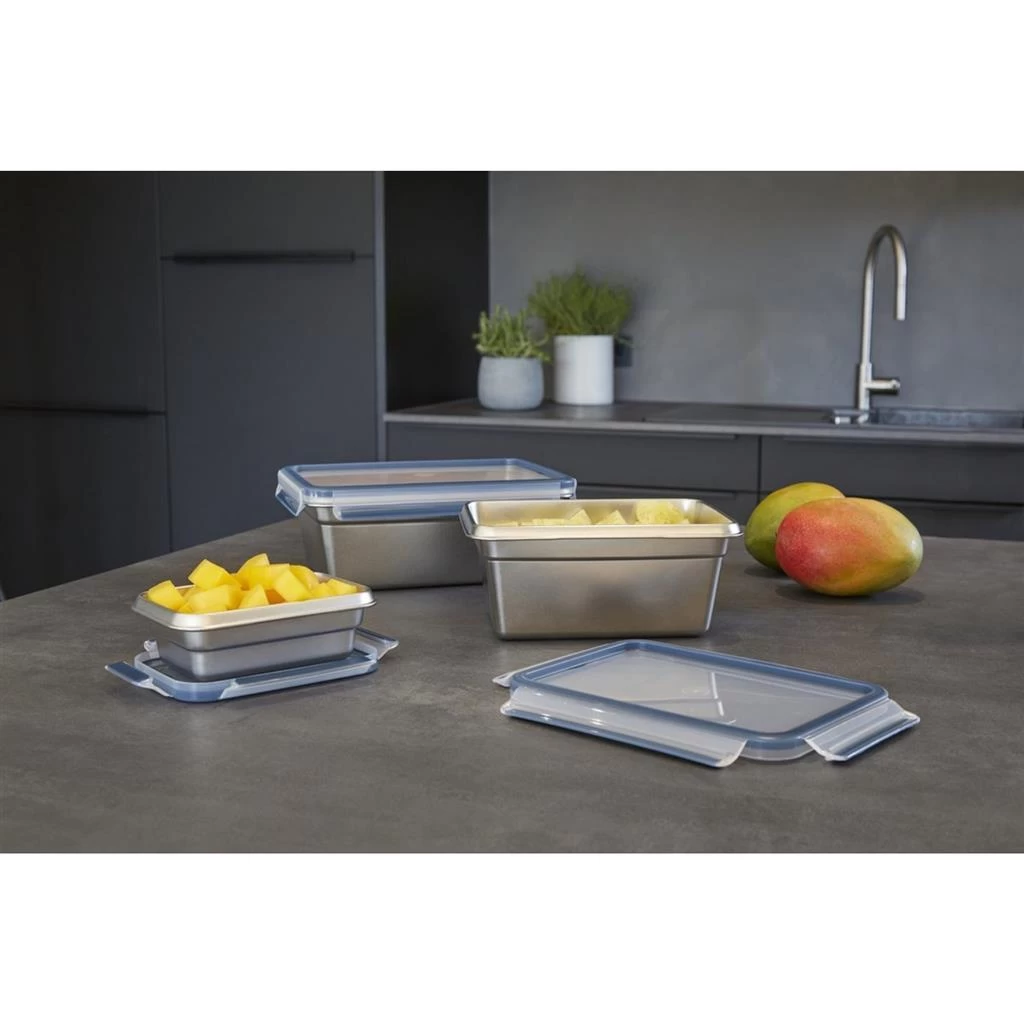 Tefal MasterSeal Vershoudbakje 3L RVS/Blauw 5 Tefal MasterSeal Vershoudbakje 3L RVS/Blauw - Afbeelding 5