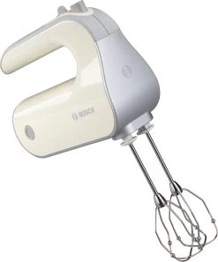 Tefal Handmixer HT4621 Prep'Mix+ -Tefal bosch handmixer styline colour mfq40301 5 standen plus turbofunctie 2 roergardes 2 edelstalen deeghaken smooth vanilla zilver zilver