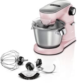 Tefal Handmixer HT450B Prep'Mix 5 Snelheden, 2 Garde En 2 Deeghaken Van Edelstaal, Veelzijdig, Ergonomisch Design, Vaatwasserbestendige Accessoires -Tefal bosch keukenmachine mum9a66n00 optimum professionele patisserieset planetarisch mengsysteem pastel lichtroze roze