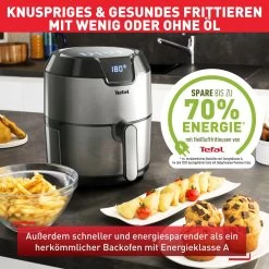 Tefal -Tefal tefal airfryer 42 liter inhoud 6 automatische programmas digitaal display timer zonder vet olie zwart 1