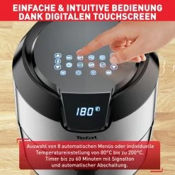 Tefal Airfryer 4,2 Liter Inhoud, 6 Automatische Programma’s, Digitaal Display, Timer, Zonder Vet/olie -Tefal tefal airfryer 42 liter inhoud 6 automatische programmas digitaal display timer zonder vet olie zwart 4