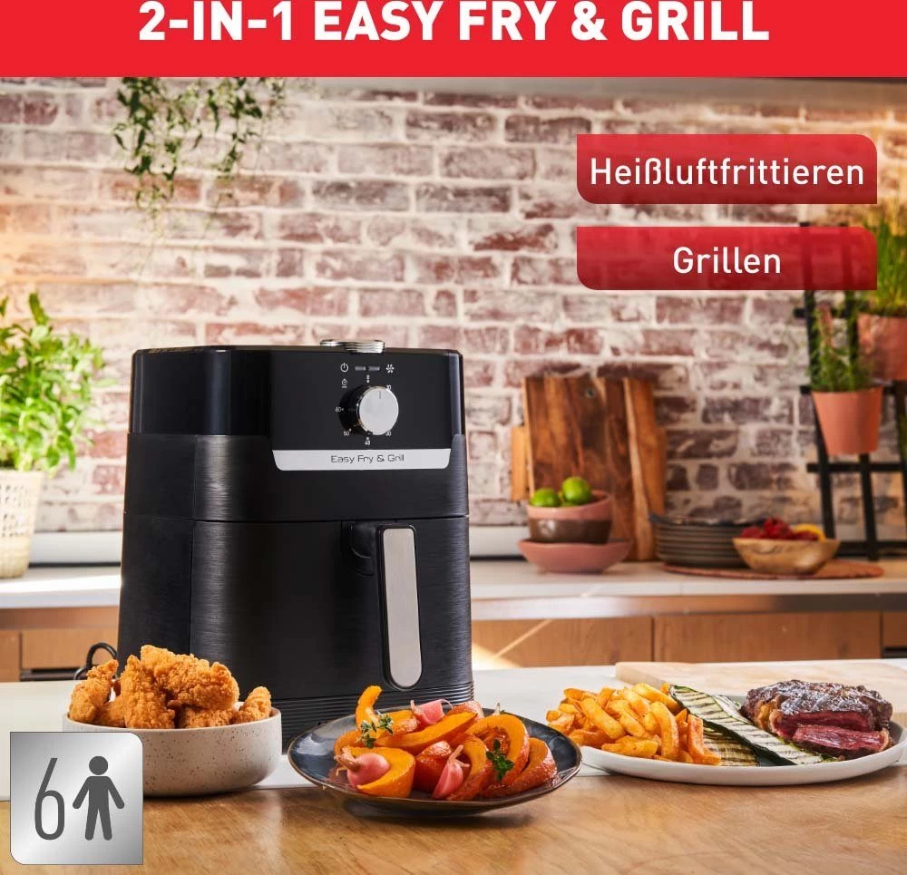 Tefal Airfryer EY5018 Easy Fry & Grill Classic 5 Tefal Airfryer EY5018 Easy Fry & Grill Classic - Afbeelding 5