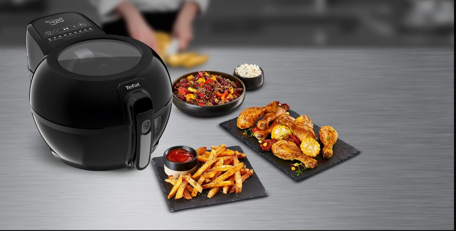 Tefal Airfryer FZ7738 ActiFry Genius + Inhoud 1,2 Kg, Timer, 9 Automatische Menu's, Roerarm-systeem, Zwart 3 Tefal Airfryer FZ7738 ActiFry Genius + Inhoud 1,2 Kg, Timer, 9 Automatische Menu's, Roerarm-systeem, Zwart - Afbeelding 3