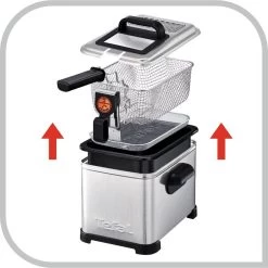 Tefal Friteuse FR5101 Filtra Pro Inox & Design 3,0 Liter Inhoud, Premium Friteuse Met Olie, Clean-oil-systeem, Warmte-isolerend, Thermostaat, Timer 28 Tefal Friteuse FR5101 Filtra Pro Inox & Design 3,0 Liter Inhoud, Premium Friteuse Met Olie, Clean-oil-systeem, Warmte-isolerend, Thermostaat, Timer -Tefal tefal friteuse fr5101 filtra pro inox design 30 liter inhoud premium friteuse met olie clean oil systeem warmte isolerend thermostaat timer zilver 10