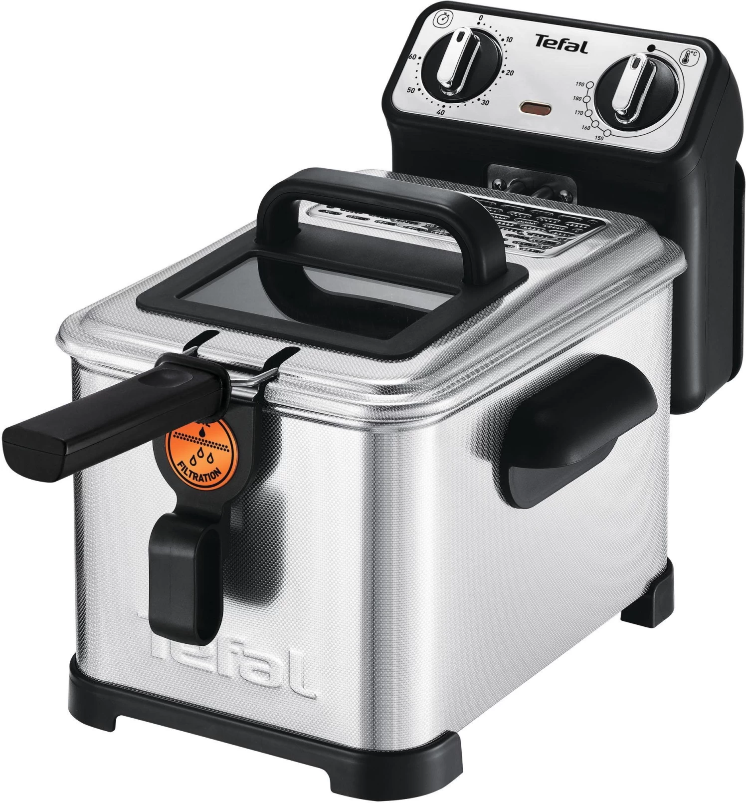 Tefal Friteuse FR5101 Filtra Pro Inox & Design 3,0 Liter Inhoud, Premium Friteuse Met Olie, Clean-oil-systeem, Warmte-isolerend, Thermostaat, Timer 2 Tefal Friteuse FR5101 Filtra Pro Inox & Design 3,0 Liter Inhoud, Premium Friteuse Met Olie, Clean-oil-systeem, Warmte-isolerend, Thermostaat, Timer - Afbeelding 2