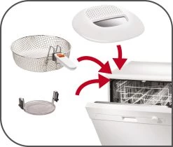 Tefal Friteuse Fritteuse FF1631 One Filtra Capaciteit 1,2 Kg, Clean-oil-systeem, Opvangzeef Voor Frituurresten, Warmte-isolerend, Vaatwasserbestendig -Tefal tefal friteuse fritteuse ff1631 one filtra capaciteit 12 kg clean oil systeem opvangzeef voor frituurresten warmte isolerend vaatwasserbestendig wit 10