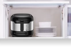 Tefal Friteuse UNO M Roestvrij Staal FF215 Capaciteit: 1 Kg, Instelbare Thermostaat, Kijkvenster, Afdruipstand, Edelstaal/zwart -Tefal tefal friteuse uno m roestvrij staal ff215 capaciteit 1 kg instelbare thermostaat kijkvenster afdruipstand edelstaal zwart zwart 10