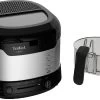 Tefal Friteuse UNO M Roestvrij Staal FF215 Capaciteit: 1 Kg, Instelbare Thermostaat, Kijkvenster, Afdruipstand, Edelstaal/zwart