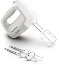 Tefal Handmixer HT450B Prep'Mix 5 Snelheden, 2 Garde En 2 Deeghaken Van Edelstaal, Veelzijdig, Ergonomisch Design, Vaatwasserbestendige Accessoires