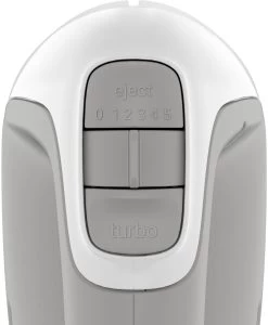 Tefal Handmixer HT450B Prep'Mix 5 Snelheden, 2 Garde En 2 Deeghaken Van Edelstaal, Veelzijdig, Ergonomisch Design, Vaatwasserbestendige Accessoires -Tefal tefal handmixer ht450b prepmix 5 snelheden 2 garde en 2 deeghaken van edelstaal veelzijdig ergonomisch design vaatwasserbestendige accessoires wit 4