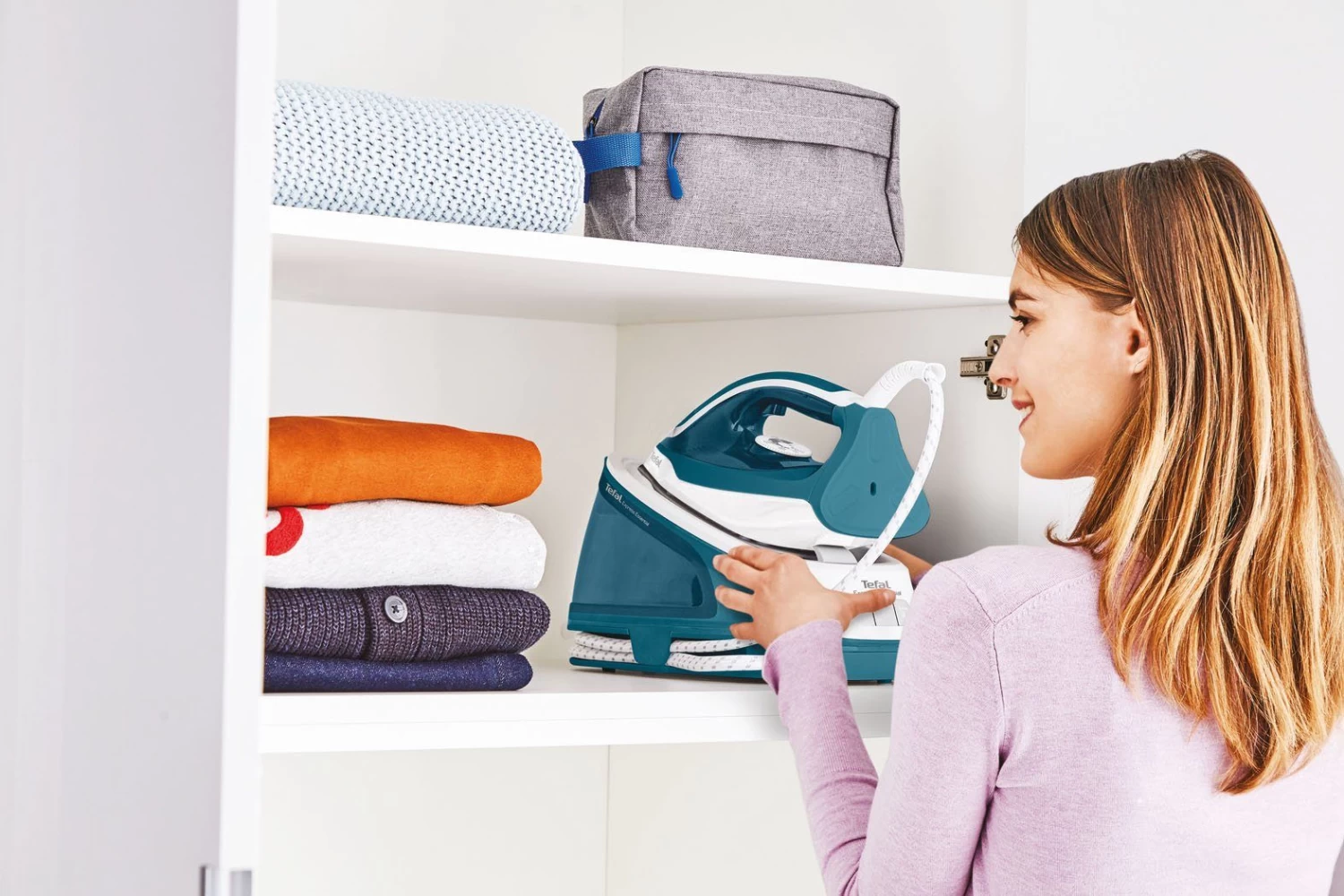 Tefal Stoomstrijksysteem SV6115 Express Essential Pompdruk: 5,2 Bar, Stoomstoot: 280 G/min., Stoomopbrengst: 120 G/min., Calc Clear-technologie, Xpress Glide Strijkzool, Eco-functie 8 Tefal Stoomstrijksysteem SV6115 Express Essential Pompdruk: 5,2 Bar, Stoomstoot: 280 G/min., Stoomopbrengst: 120 G/min., Calc Clear-technologie, Xpress Glide Strijkzool, Eco-functie - Afbeelding 8